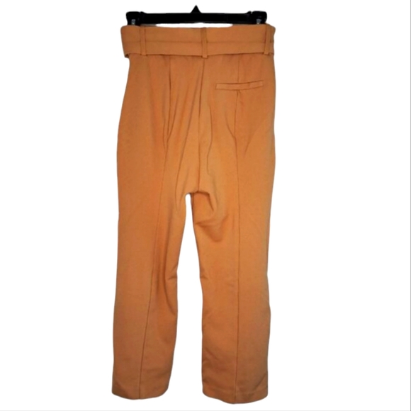 Drew Cropped Soft Belted Khaki Camel Center Seam Crops Size 2 - Picture 3 of 11